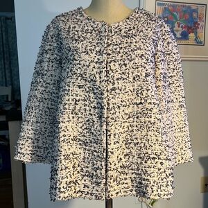 Patty Kim New York Woven 3/4 Sleeve Blazer size Large